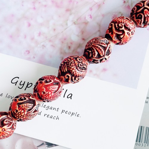 long slim carved calligraphy brush 