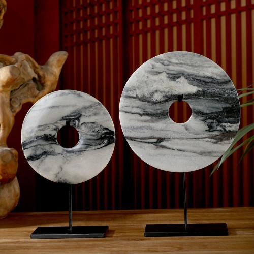 black and white marble bi disc