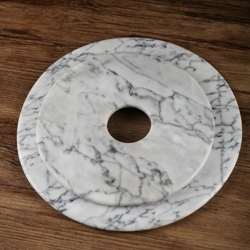 white and grey marble bi disc 