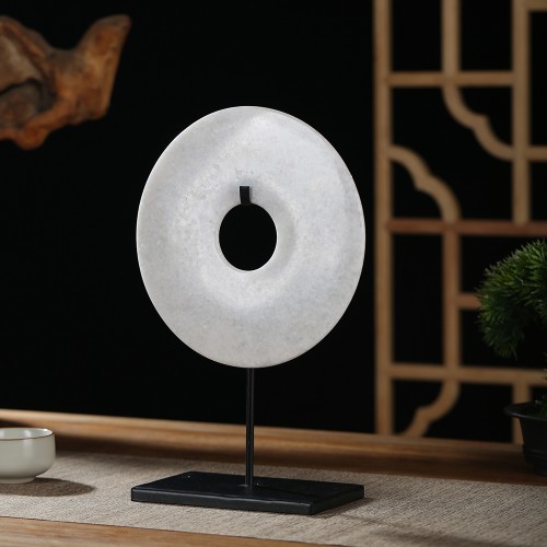 white marble bi disc