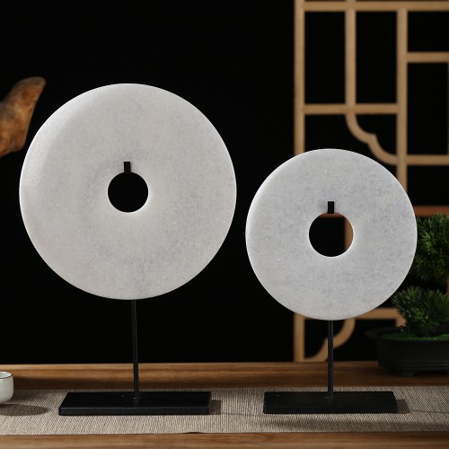 white marble bi disc