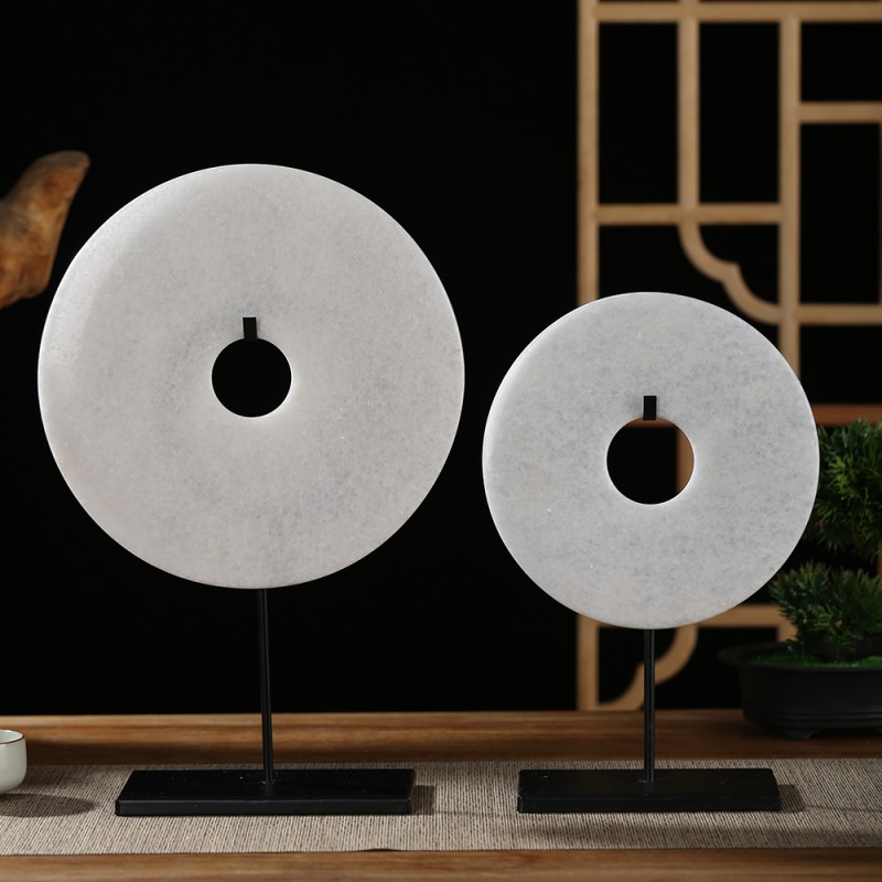 white marble bi disc